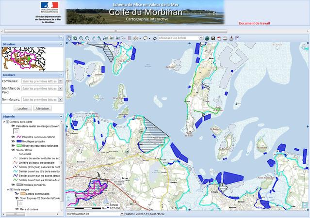 cartographie interactive du SMVM du Golfe du Morbihan