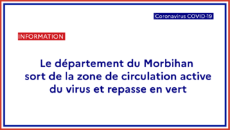 Covid-19 - Le Morbihan sort de la zone de circulation active du virus et repasse en vert