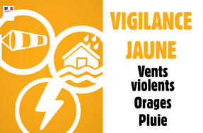 Le Morbihan en vigilance jaune Vents violents, Orages et Pluie cette nuit du 6 au 7 juin 2019