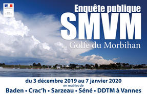 Ouverture de l’enquête publique du SMVM Golfe du Morbihan du 3 décembre 2019 au 7 janvier 2020