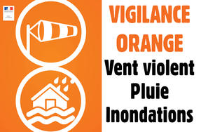 ACTUALISATION Vigilance orange // Vent violent - Pluie-Inondation - Dimanche 16 fév. de 13h à 16h