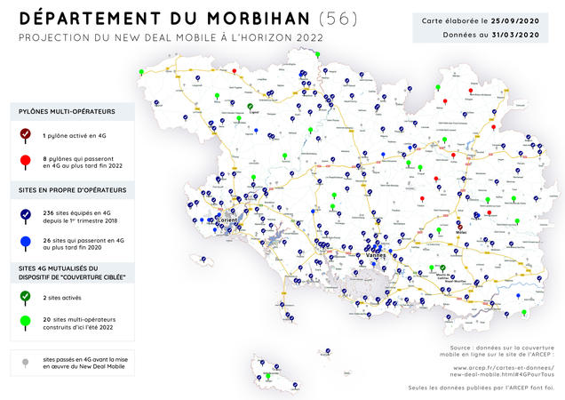 Carte Morbihan (56) - New Deal Mobile
